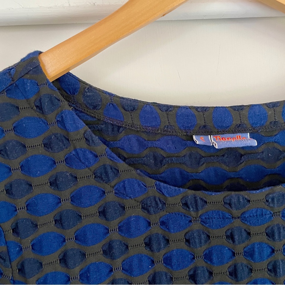 TIANELLO Stretchy Polka Dot Top, Sz S‎